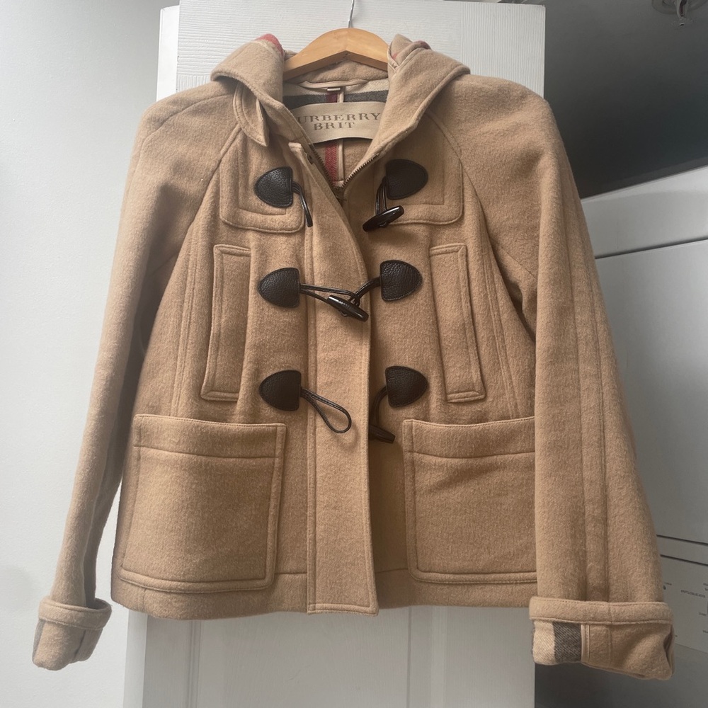 EUC Burberry Wool Duffle Coat Size 4